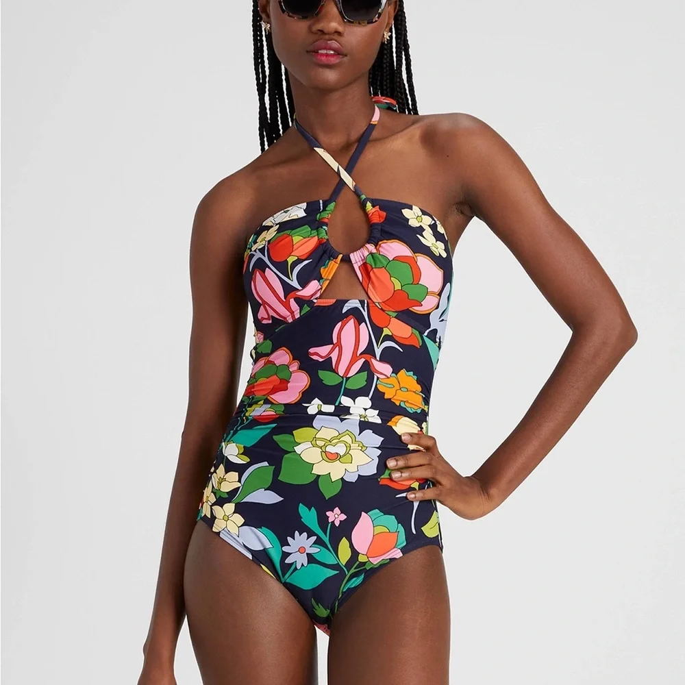 HP π«Άπ» NWT Kate spade blazer blue one piece swimsuit - Picture 2 of 8